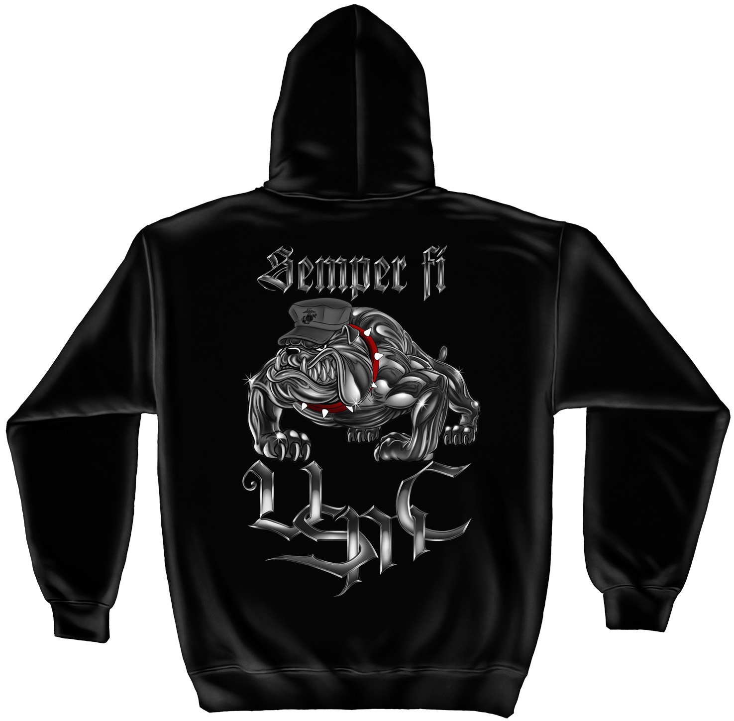 Hoodie-Semper Fi Bulldog, Adult